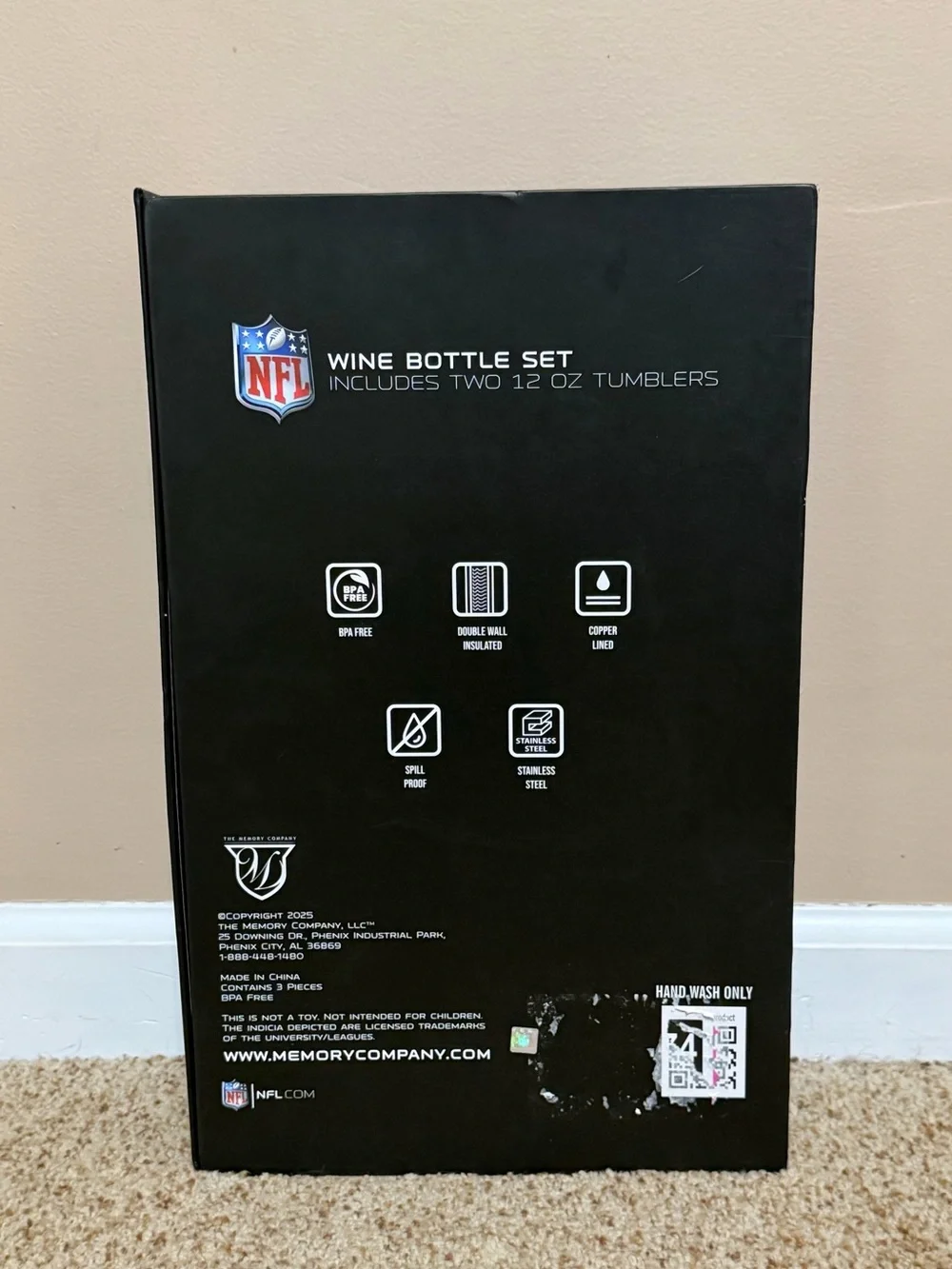 NFL Philadelphia Eagles Wine Bottle Set - Black & White Accents